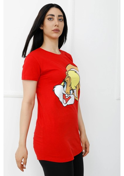 Bunny Baskılı Tshirt Kırmızı - 310.623.