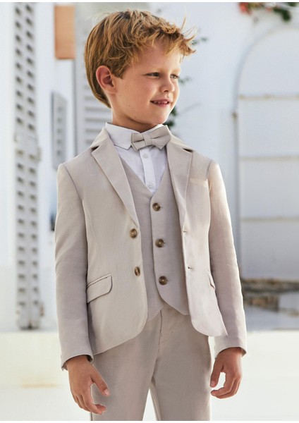 Erkek Çocuk Astarsız Keten Ceket