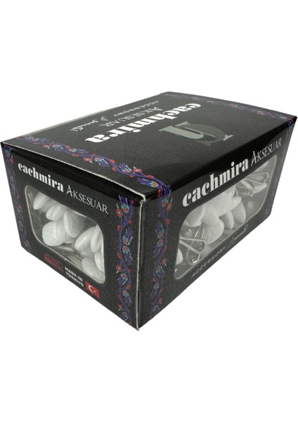 Çilek Beyaz Eşarp ve Şal Klipsi 100'LÜ