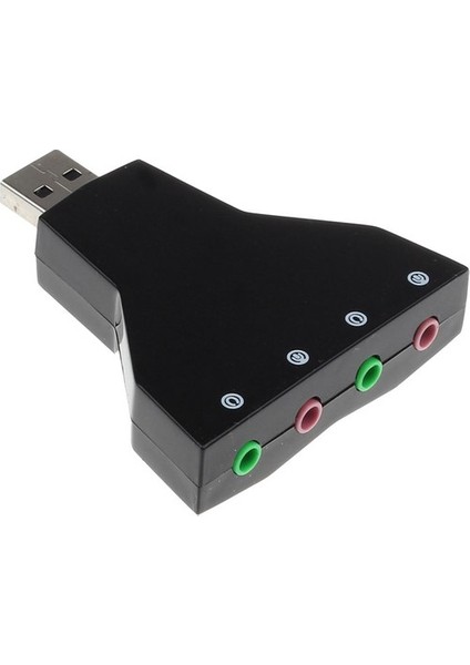 7.1 7 Kanal Mikrofon Destekli Çift Girişli Çevirici Harici USB Ses Kartı