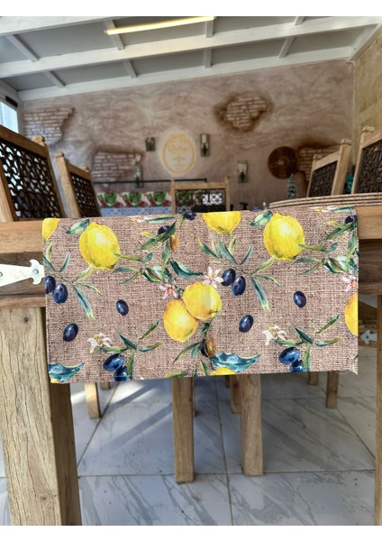 Zeytin Limon Desen Jüt Runner fiyatları