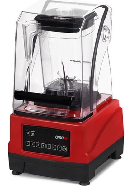 Sessiz Bar Blender 2 Litre Dijital Kapak Sensörsüz Kırmızı