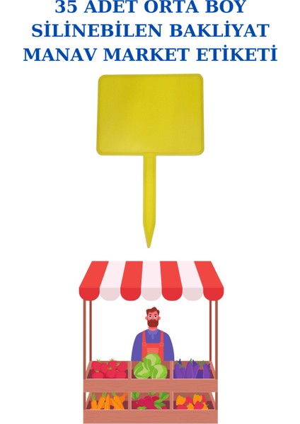35 Adet Orta Boy Yaz Sil Sapla Bakliyat Etiketliği Manav Etiketliği Pazarcı Etiketi