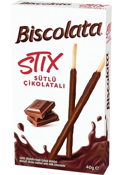 Stix Sütlü Çikolatalı 40 gr x 12 Adet