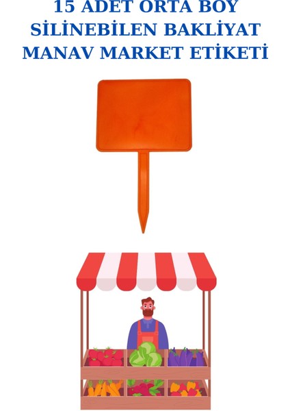 15 Adet Orta Boy Yaz Sil Sapla Bakliyat Etiketliği Manav Etiketliği Pazarcı Etiketi