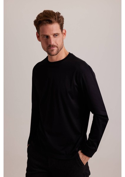 Erkek Siyah Bisiklet Yaka Sweatshirt fiyatları