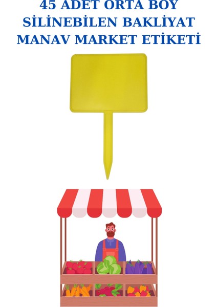 45 Adet Orta Boy Yaz Sil Sapla Bakliyat Etiketliği Manav Etiketliği Pazarcı Etiketi