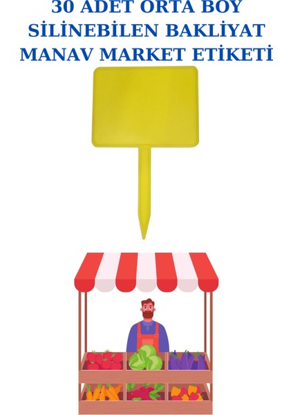 30 Adet Orta Boy Yaz Sil Sapla Bakliyat Etiketliği Manav Etiketliği Pazarcı Etiketi