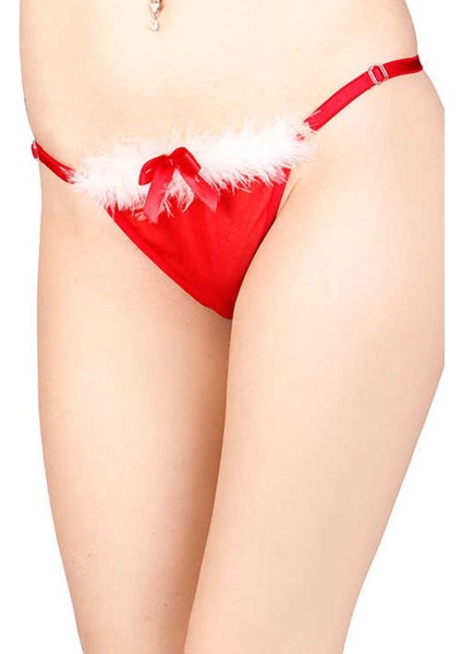 Kırmızı Yılbaşı Özel Fantazi G-String TM1043