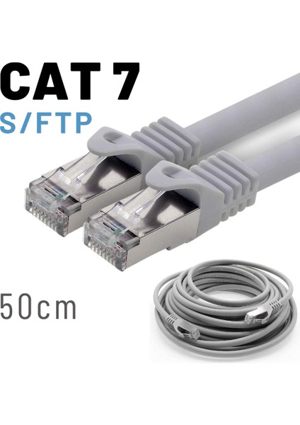 50 cm Cat7 Kablo S/ftp Lszh Ethernet Network Lan Ağ Kablosu