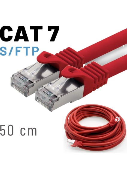 50 cm Cat7 Kablo S/ftp Lszh Ethernet Network Lan Ağ Kablosu