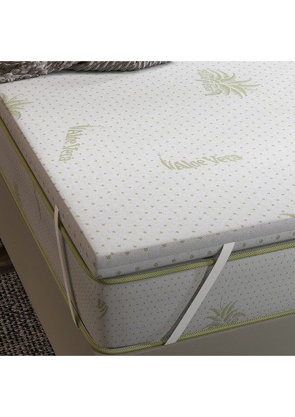 Yatak Pedi, Kuş Tüy Süngerli, Full Ortopedik Aloevera Yatak Pedi, 90X200 cm modelleri