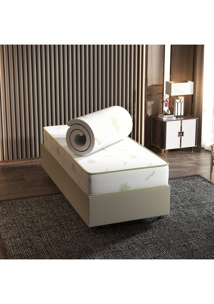 Yatak Pedi, Kuş Tüy Süngerli, Full Ortopedik Aloevera Yatak Pedi, 90X200 cm fırsatları