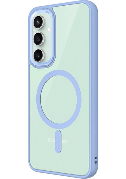 Samsung S23 Fe Uyumlu Kılıf Krom Serisi Wireless Şarj Özellikli Magsafe Silikon Kapak