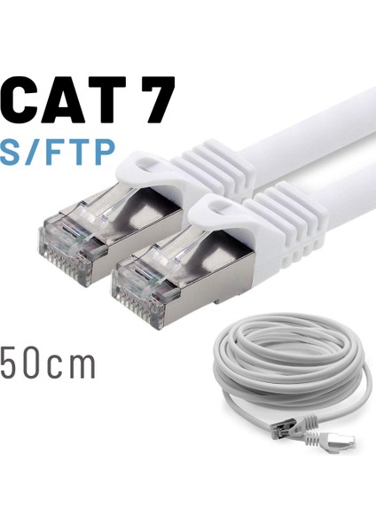 50 cm Cat7 Kablo S/ftp Lszh Ethernet Network Lan Ağ Kablosu