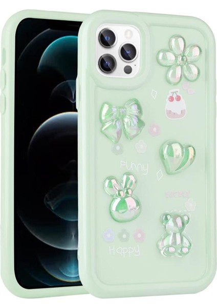 Apple iPhone 13 Pro Max Uyumlu Kılıf Kabartma Figürlü Parlak Toys Silikon Kapak
