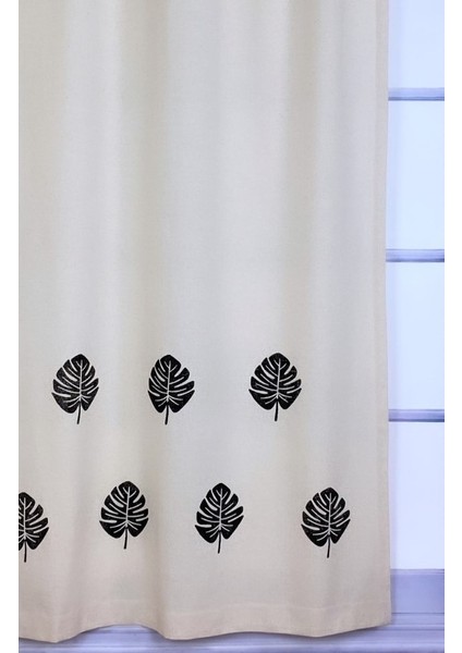 Deve Tabanı Çiçeği Baskılı %100 Pamuklu Sade Düz Keten + Tahta Baskı Güneşlik Buldan Perdesi fiyatları