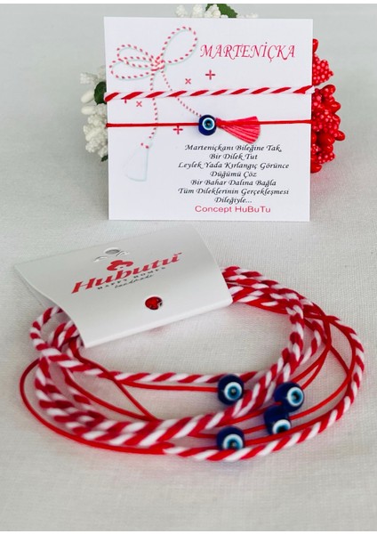 2’li 5 Set Marteniçka Kırmızı Mart Ipi Dilek Bileklik Seti