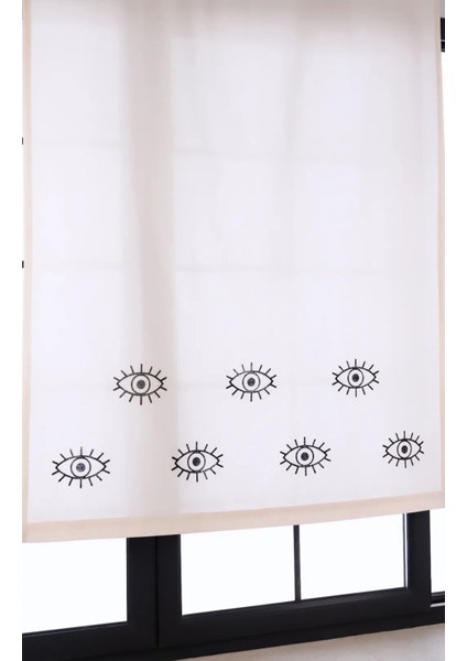 Pamukidea Göz Baskılı %100 Pamuklu Sade Düz Keten + Tahta - Taş Baskı Güneşlik Buldan - Bodrum Perdesi fiyatları