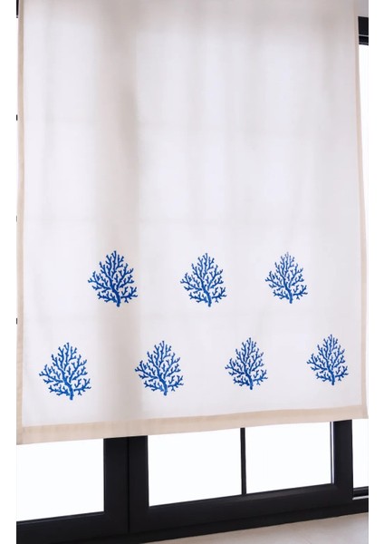 Pamukidea Mercan Baskılı %100 Pamuklu Sade Düz Keten + Tahta Baskı Güneşlik Buldan - Bodrum Perdesi fiyatları