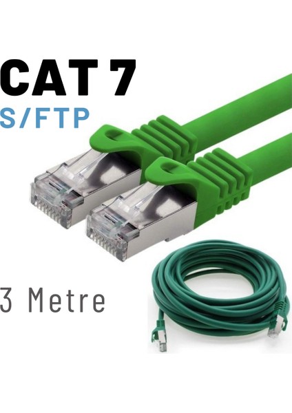 3 Metre Cat7 Kablo S/ftp Lszh Ethernet Network Lan Ağ Kablosu