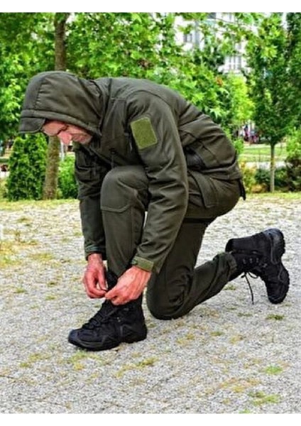 Softshell Su ve Rüzgar Geçirmez Mont Haki
