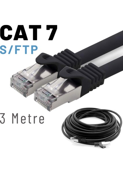 3 Metre Cat7 Kablo S/ftp Lszh Ethernet Network Lan Ağ Kablosu