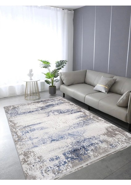 Star B657C Gri Mavi Modern Salon Halısı