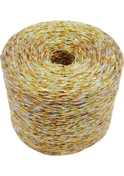 Özel Sarım Simli Kağıt Ip Ebruli Koyu Gold Renk