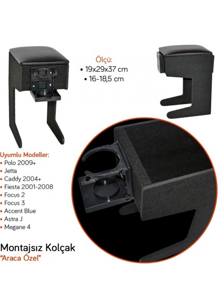 Polo 09+/jetta/caddy 04+/fiesta 01-08/focus 2-3/accent Blue/astra J/megane 4 Montajsız Kolçak