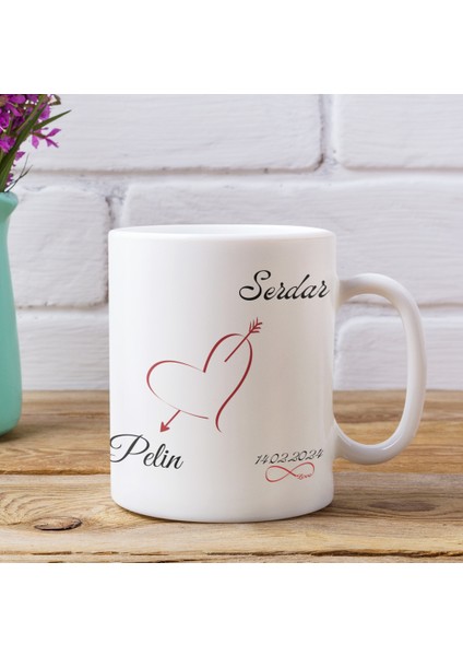 Love Is With You Salıncaktaki Çift 14 Şubat Sevgililer Günü Hediyelik Kupa Bardak