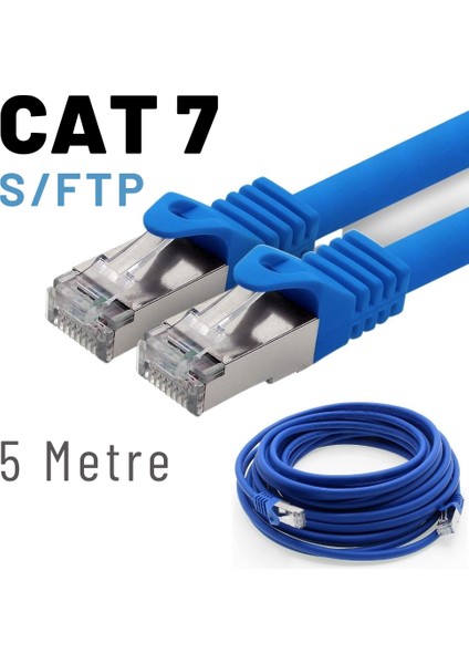 5 Metre Cat7 Kablo S/ftp Lszh Ethernet Network Lan Ağ Kablosu