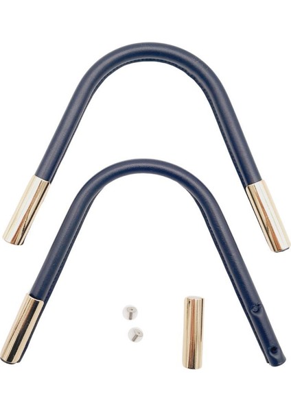 Suni Derili Metal Çanta Sapı Lacivert Renk Light Gold Metal indirimleri