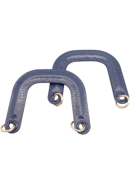 Yaylı Halkalı Akrilik Görünümlü Plastik Çanta Sapı Lacivert Renk Light Gold Metalli fiyatları