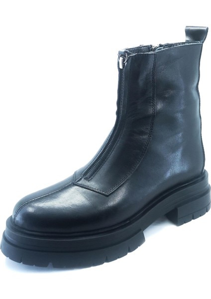 Kadın Hakiki Deri Fermuarlı Kışlık Bot 118-28207 modelleri