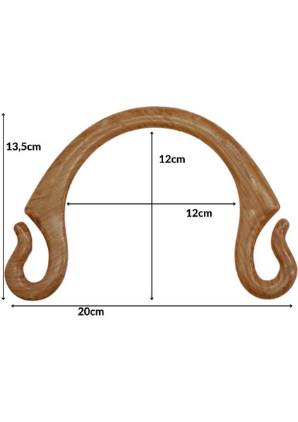 Bambu Görünümlü Plastik Çanta Sapı No:28 Koyu Renk fırsatları
