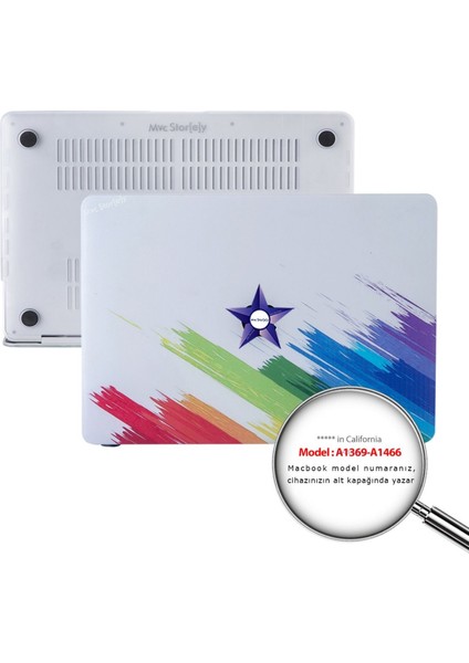 Macbook Air Kılıf 13 inç Paint03 (Eski USB'li Model 2010-2017) A1369 A1466 ile Uyumlu