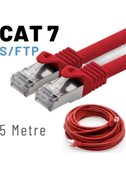 5 Metre Cat7 Kablo S/ftp Lszh Ethernet Network Lan Ağ Kablosu