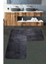 (75X120-75X50) 2'li Antrasit Peluş Post Yumuşak Yıkanabilir Banyo Halısı Klozet Takımı 1