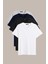 Erkek Çok Renkli T- Shirt Regular Fit Rahat Kesim V Yaka 4'lü Basic Tişört Paketi 1