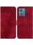 Motorola Kenar 40 Neo Kabartmalı Desen Pu Deri Flip Folio Kapak Kılıf (Yurt Dışından) 1