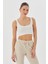 Kadın Kısa Crop Askılı Ekru Basic 2