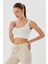 Kadın Kısa Crop Askılı Ekru Basic 3