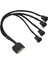 Silhouette Soğutma Fanı Adaptör Kablosu, 15 Pin Sata - 4 x 3 Pin / 4 Pin 12V Pc Kasa Fanı Güç Adaptör Kablosu - 15 Pin Sata (Yurt Dışından) 1