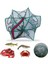 F Stili Otomatik Balık Ağı Naylon Katlanır Karides Kafesi Kerevit Yengeç Balık Tuzağı Catcher Katlanabilir Balıkçılık Ağı (Yurt Dışından) 4