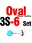 Oval 3s 6set Stili Mnft 6 Setlot (48 Adet) Kauçuk Space Beaze Siyah Oval Stoper Balıkçılık Bobber Dikey Fasulye Sazan Olta Takımı Kolay Kullanım (Yurt Dışından) 1