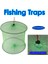 1 Adet Tarzı Katlanır Yuvarlak Metal Çerçeve Naylon Örgü Yengeç Crawdad Karides Minnow Yem Tuzağı Döküm Balık Ağı Katlanabilir 2 Katmanlı Balık Koruma Ağları (Yurt Dışından) 4