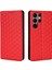 Samsung Galaxy S22 Ultra ile Uyumlu Cüzdan Hakiki Deri Darbeye Dayanıklı Tpu Kılıf Dayanıklı Flip Kitap Katlama Standı (Yurt Dışından) 3