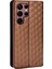 Samsung Galaxy S22 Ultra ile Uyumlu Cüzdan Hakiki Deri Darbeye Dayanıklı Tpu Kılıf Dayanıklı Flip Kitap Katlama Standı (Yurt Dışından) 4