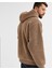 Kapüşonlu Uzun Kollu Kanguru Cepli Peluş Sweatshirt 2